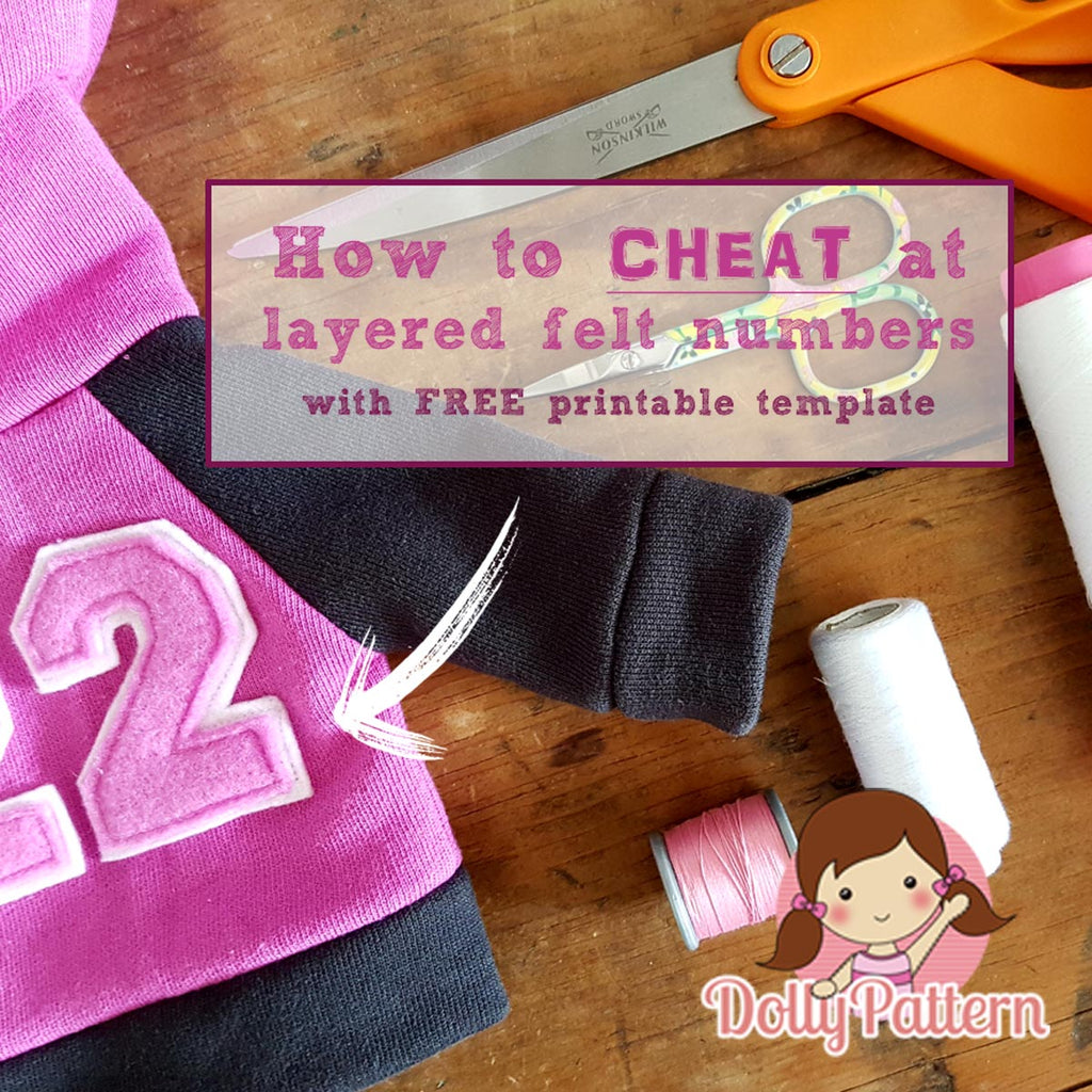 Easy layered felt number appliques