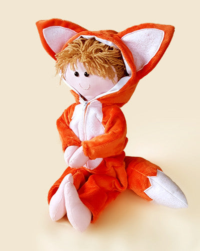 rag doll fox costume orange plush