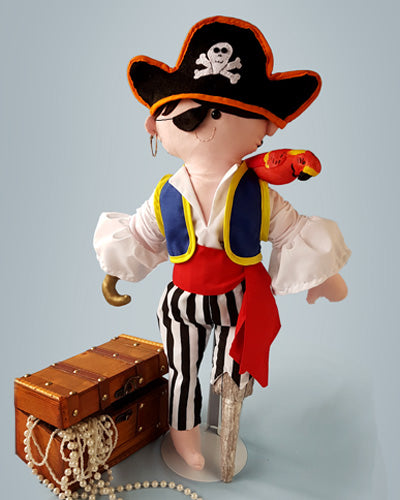 boy rag doll sewing pattern pirate costume