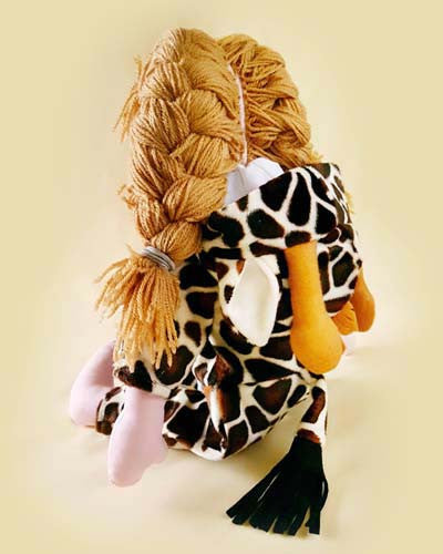sew a custom rag doll giraffe pattern