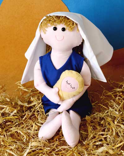 sewing pattern Mary Baby Jesus rag doll christmas nativity