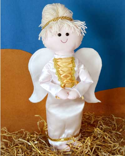 sew an angel rag doll christmas nativity Gabriel