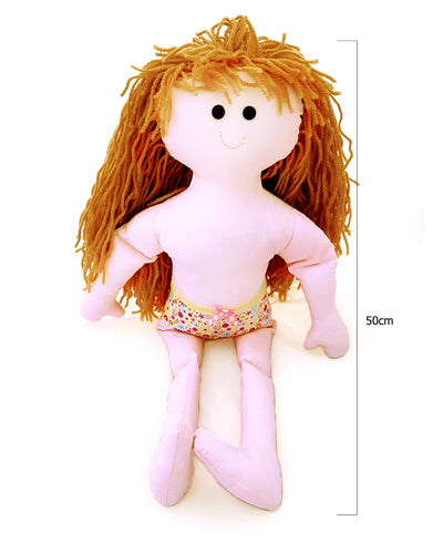 make a large rag doll 50cm sewing craft kit