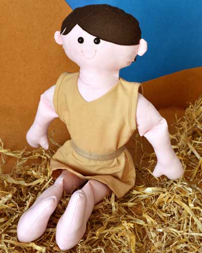 sewing pattern JOseph Christmas Nativity rag doll