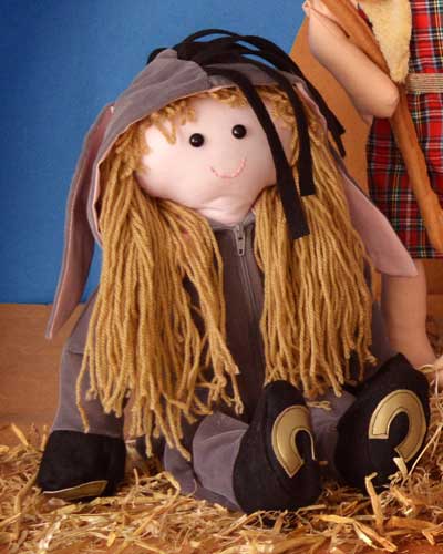 sewing pattern little donkey rag doll christmas nativity