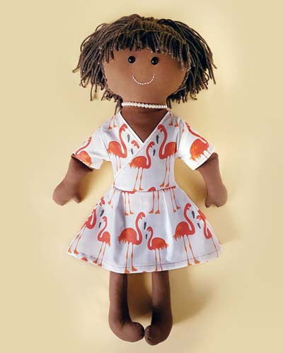 make a rag doll and 1940s style dress sewing pattern