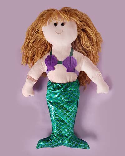 make custom rag doll with a mermaid outfit sewing pattern