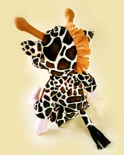 sew a custom rag doll giraffe pattern back