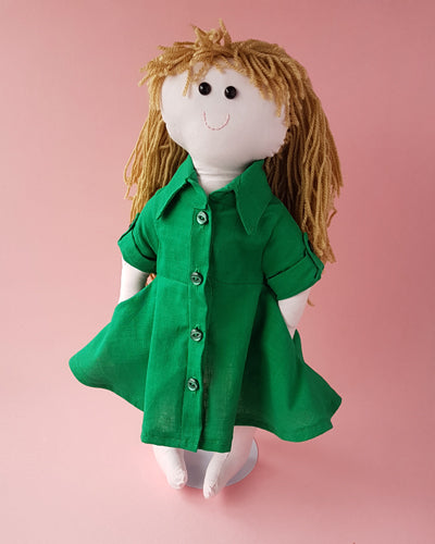 Shirt Dress Rag Doll Sewing Pattern