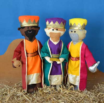 sewing pattern magi three wise men rag doll christmas nativity
